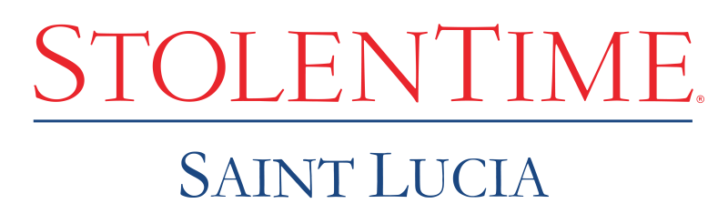 StolenTime Saint Lucia -Red and Blue Garamont Type